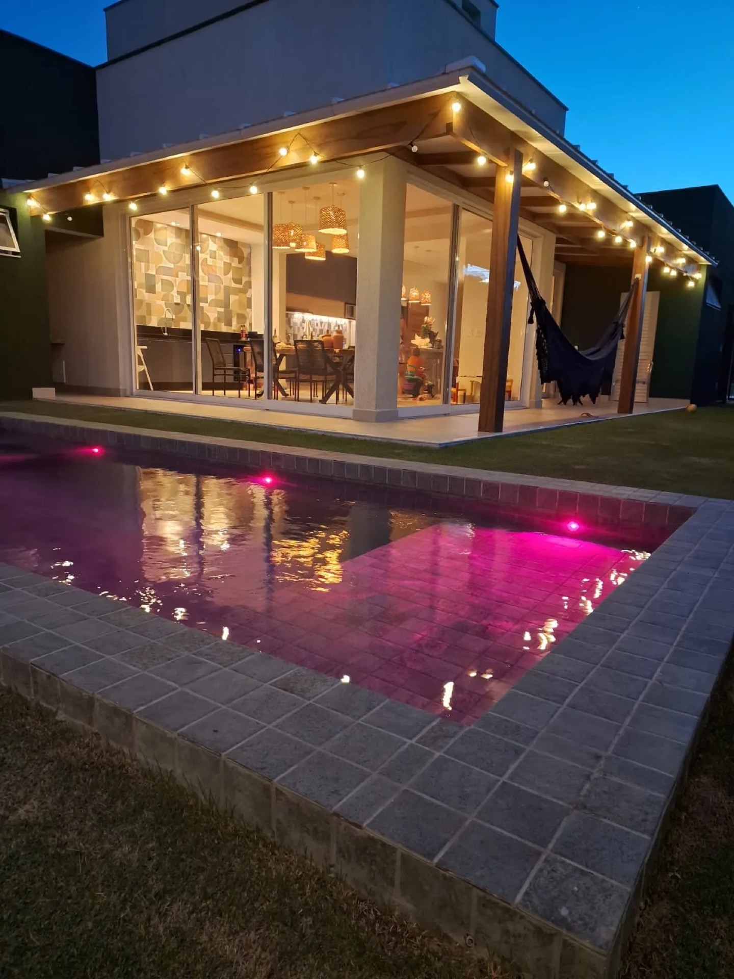 Casa AY Alphaville, varanda para a piscina