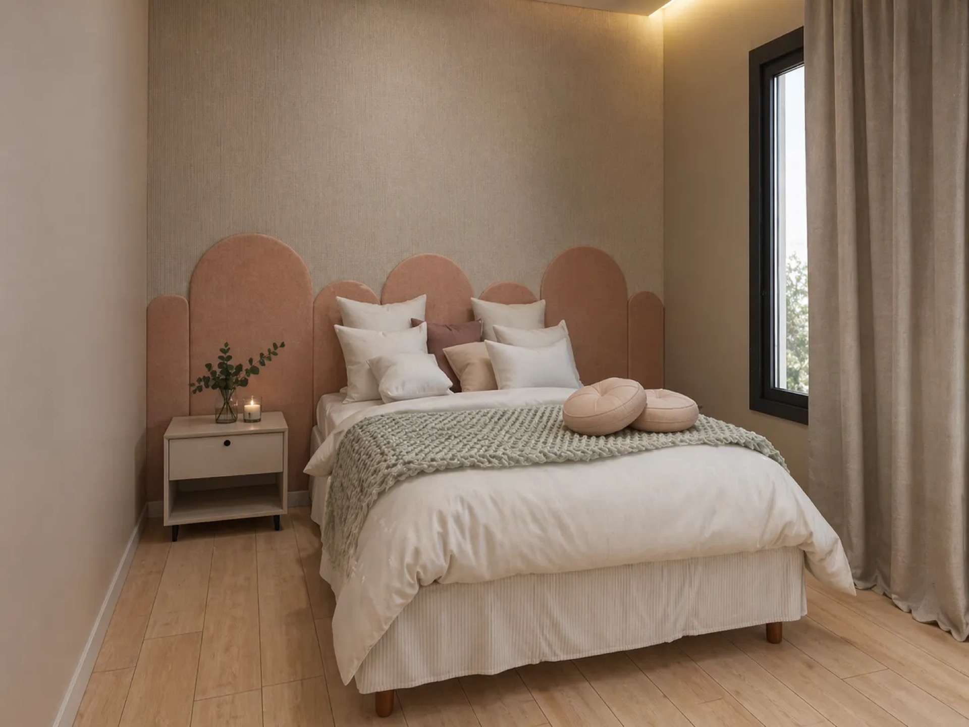 Lar Ana e Bruno, quarto em tons de rosa