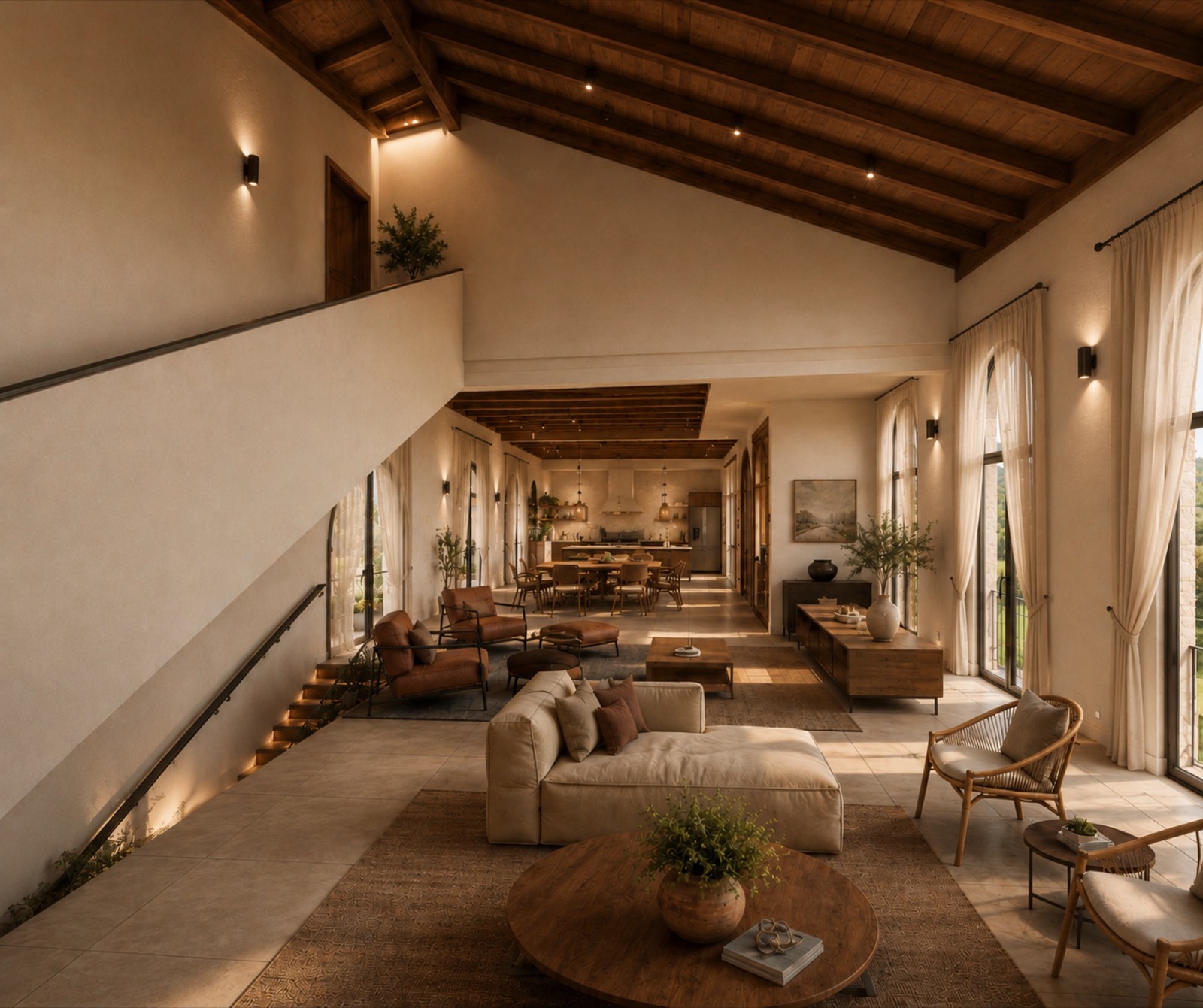 Vila Insieme, pé-direito com madeira